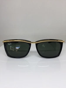 Vintage Bausch & Lomb Ray Ban L1004 VYAR Olympian ll Sunglasses Black Gold G-15 - Picture 1 of 12
