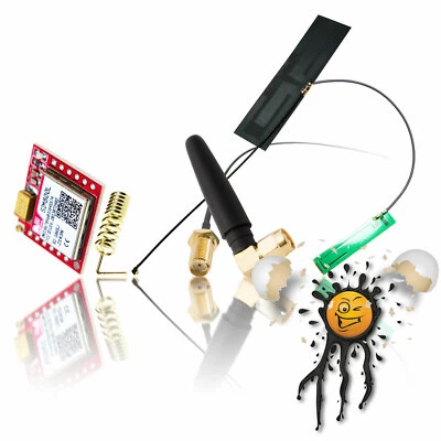 SIM800L GPRS GSM 2G Quad Band Modul Set inkl Antenne bis zu 8dbi Arduino ESP8266 - Bild 1 von 3