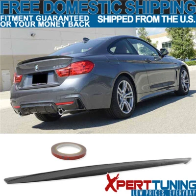 For 14-17 BMW 4-Series F32 2D Coupe Rear Trunk Spoiler Wing P Carbon Fiber CF Foto 1 de 4