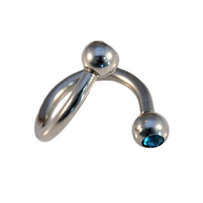 Piercing giratorio espiral con bolas de gema de cristal barra para el vientre hélice tragus Foto 1 de 4