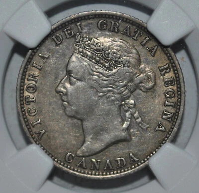 Canada 1899 Victoria Twenty Five Cents 25 Cents NGC EF45 - Image 1 of 4