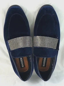 Herren Madden Halbschuhe Gr. 8M Marineblau Strass Band Slipper Gepolsterter Absatz - Bild 1 von 7