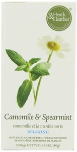 Heath And Heather Organic Camomile & Spearmint 20 Bag-5 Pack - Picture 1 of 4