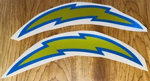 LOS ANGELES CHARGERS FULL SIZE Football Helmet Chrome Decals 3M HIGH QUALITY - Picture 1 of 1