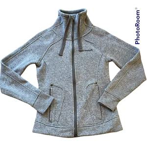 Avalanche Full Zip Up Sweater Knit Jacket - Heather Gray - Women's Small  - Picture 1 of 10