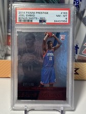 2014-2015 Panini Prestige Red Bonus Shots - Joel Embiid #85/199 Rookie MVP 76ers