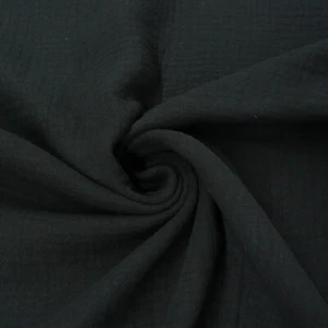 Double Gauze Organic Bio Musselin Windelstoff uni schwarz 1,30m Breite - Bild 1 von 1