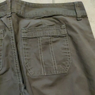 l.e.i. mujer talla 9 capris color marrón cremallera 4 bolsillos lazos en pantalones de pierna Foto 1 de 4