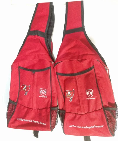 LOT OF 2 NFL TAMPA BAY BUCCANEERS BUCS SLING SOUVENIR OFFICIAL DODGE BACKPACK Cover