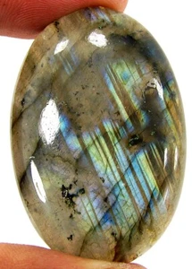 90.20 Ct Natural Blue Labradorite Loose Gemstone Cabochon Wire Wrap Stone- 22601 - Picture 1 of 3