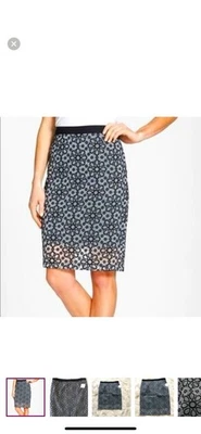 Nordstrom Halogen Black and Gray Pencil Skirt Career Womens Size 8 - Image 1 of 4