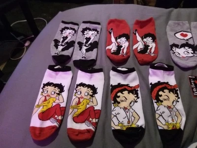 Calcetines Betty Boop No Show talla 9-11 para mujer. 6 pares nuevos Foto 1 de 4