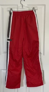 LL Bean Athletic Pants Boys  Size 12 Red Wind Pants Lined - Picture 1 of 9