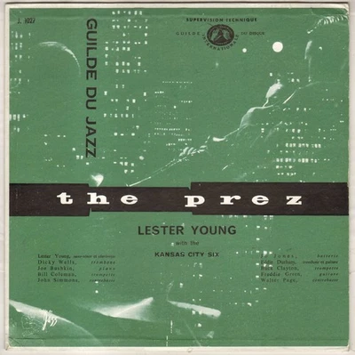 LESTER YOUNG / KANSAS CITY SIX "THE PREZ" JAZZ 25 CM 1956 GUILDE DU JAZZ J 1027 - Photo 1/4
