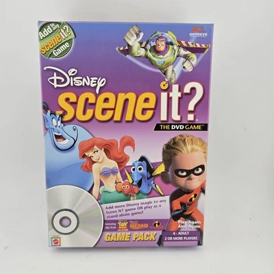 Disney Scene It Game Pack 2006 DVD Trivia Cards Dice Mattel Family Party Game - Image 1 of 3