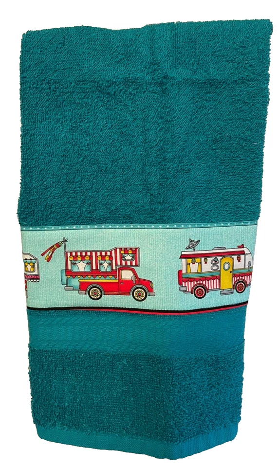 TOALLA DE MANO Camper 16X26 HECHA A MANO NUEVA DECORACIÓN DE REGALO Foto 1 de 1