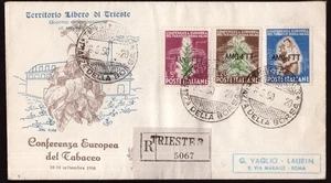 Italia Trieste AMG-FTT, serie Tabacco su fdc Venetia raccomandata   -HF02 - Picture 1 of 3