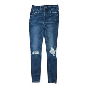Pantalones de mezclilla para mujer American Eagle lavado medio talla 6 - Imagen 1 de 6