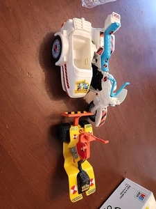 Crashtest Dummies Tyco 1991 weiß Motorrad und Beiwagen - Bild 1 von 6