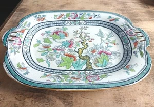 Vintage Dresdner Indianer Baum Fuß Schale handbemalt 10,5"x8,25" Pb & Co - Bild 1 von 16