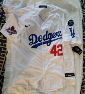 Jackie Robinson #42 -XL-LA Dodgers Stitched 2024 World Series/FernandoWhite Jers - Picture 1 of 7