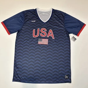 Team USA Fußball Trikot Herren Größe XL Blau Mitre Flagge Pro Elite USA - Bild 1 von 16