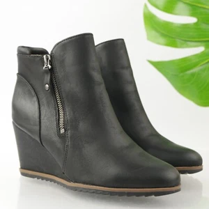 Bota Haley Soul Naturalizer para mujer talla 7 de cuero negro con tacón de cuña y cremallera - Imagen 1 de 12