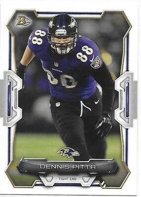 2015 Bowman Football Dennis Pitta Ravens - Image 1 of 2