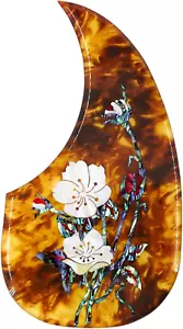 Acoustic Guitar Pickguard Thick Pick Guard Inlaid Abalone Flower for Most Martin - Picture 1 of 12