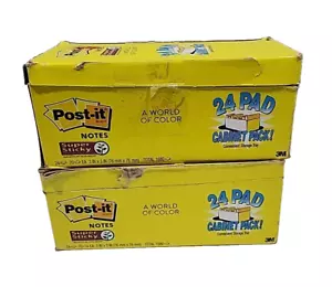 48 Pads Post-it Super Sticky Notes 3 x 3 Cabinet Pack 70 Sheets/Pad Assorted - Picture 1 of 3