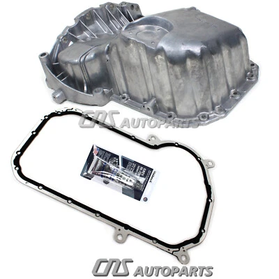 Turbo Oil Pan + Gasket RTV Silicone Fit 97-01 Audi A4 VW Passat 1.8L L4 DOHC Foto 1 de 4