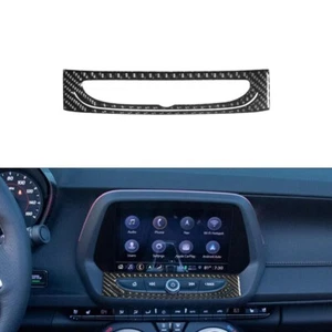 GPS Navigation Frame Decor Trim Fit For Chevrolet Camaro 2016-2018 Carbon Fiber - Picture 1 of 12