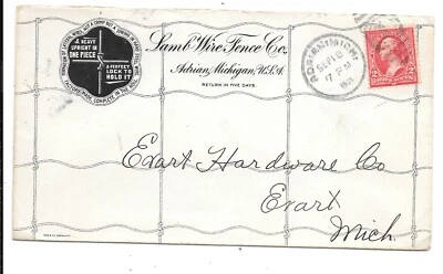 1901 - Adrian, Michigan - Lamb Wire Fencing Company - Advertisement Cover - Image 1 of 2