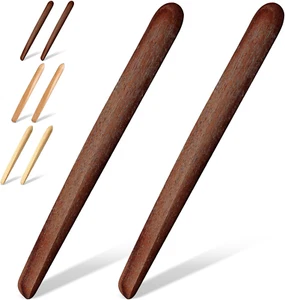 2 Pcs 11 Inch Wooden Sourdough Bread Mixing Stir Stick Spurtle Bread Making Tool - Picture 1 of 12