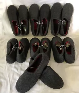 NWT Mens OT Revolution Slippers Gray Fleece Comfy Red&Black Plaid UB-4.1-7 - Picture 1 of 10