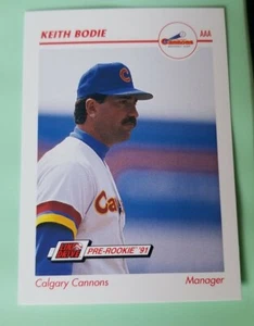 1991 Line Drive Pre-Rookie AAA Keith Bodie #74 - Calgary Cannons - Picture 1 of 2