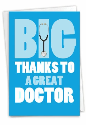 1 cartão de agradecimento engraçado com envelope - Great Doctor C3239TYG - Imagem 1 de 4
