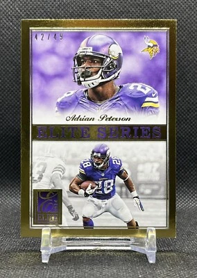 2014 Donruss Elite ADRIAN PETERSON Elite Series GOLD /49 Minnesota Vikings SP - Image 1 of 3