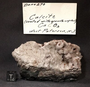 7.8 cm Calcite crystals w/ quartz & anhydrite from Woodland Park, New Jersey - Picture 1 of 9