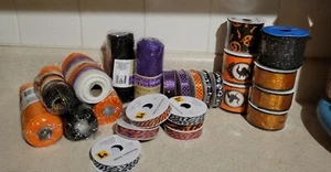 Nuevo Lote Mixto 25 Carretes Cinta Halloween Malla Con Cable y Sin Cable Corona Arco Regalos - Imagen 1 de 10