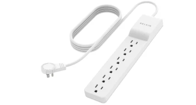 6 AC Power Strip Surge Protector Flat Rotating Plug Multiple Outlets Home Office - Image 1 of 4