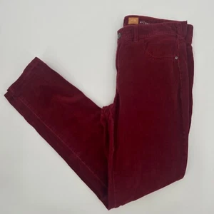 Pilcro and the Letterpress Corduroy Pants Women's 31 Red Mid Rise Straight Leg - Picture 1 of 13