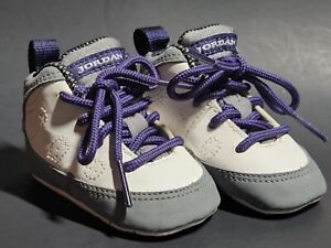 Air Jordan Retro 9 Infant Soft Bottom Crib Shoes Bootie Set 401843-109 Size 1C