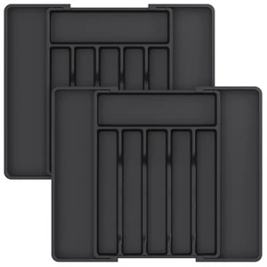 Lifewit Silverware Drawer Organizer, Expandable Utensil Tray, 2/4/6/8/10 Pack - Picture 1 of 12
