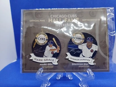 Mark Grace & Shawon Dunston Chicago Cubs Hall of Fame Pin Set Giveaway 9/10 SGA - Image 1 of 2