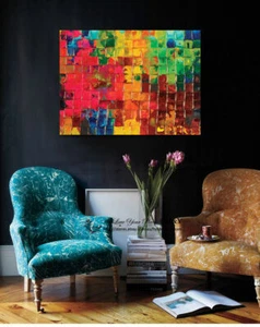 Abstract Stretched Canvas Print Framed Wall Art Home Office Pub Decor Painting - Picture 1 of 7