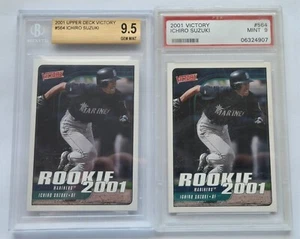 (2) Tarjeta de novato 2001 Upper Deck Victory Ichiro Suzuki BGS 9,5 gema como nueva + PSA 9 - Imagen 1 de 2