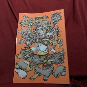 Erotic/Lowbrow Poster.. Japanese TERADA Really Cool!!!! 15” x 10” - Picture 1 of 4