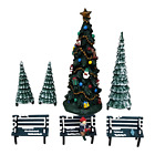 Mr. Christmas 1997 Holiday Victorian Skaters Replacement X-Mas Trees Benches
