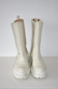 IMYMI ⭐ Boots Stiefel Weiß Leder ⭐ Gr. 38 ⭐ TOP Zustand - Bild 1 von 8